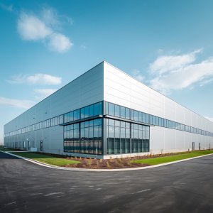 modern office building with sky